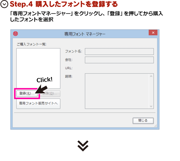 Step.4 購入したフォントを登録する